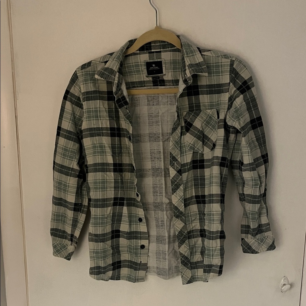 Rip Curl Gray Plaid Shirt